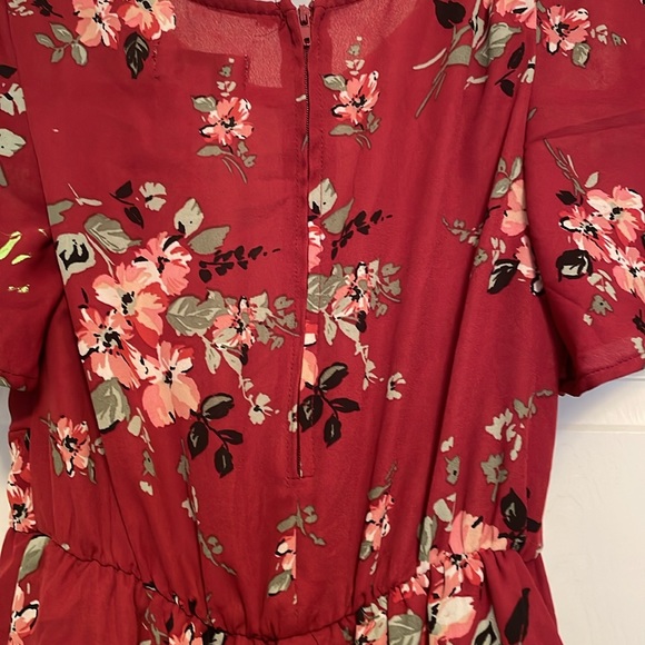 Girls' Floral Romper/ High-Low
Dress Size Small Burgundy Pink Dress Shorts - Picture 10 of 11